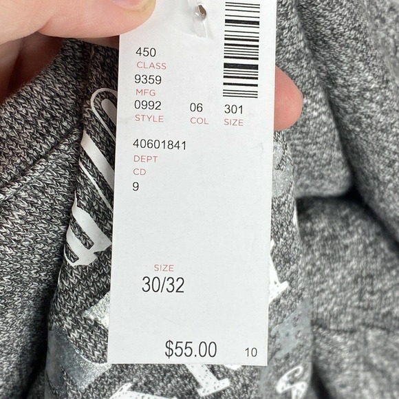 NEW AVE Leisure Christmas Tree Gray Top Size 30/32 - Picture 4 of 4